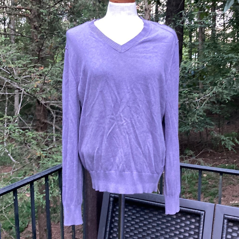 Banana Republic medium purple knit sweater 10% cashmere sz. M